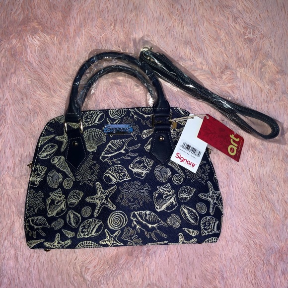 Signare-cute denied style sea shell tote - Picture 7 of 7